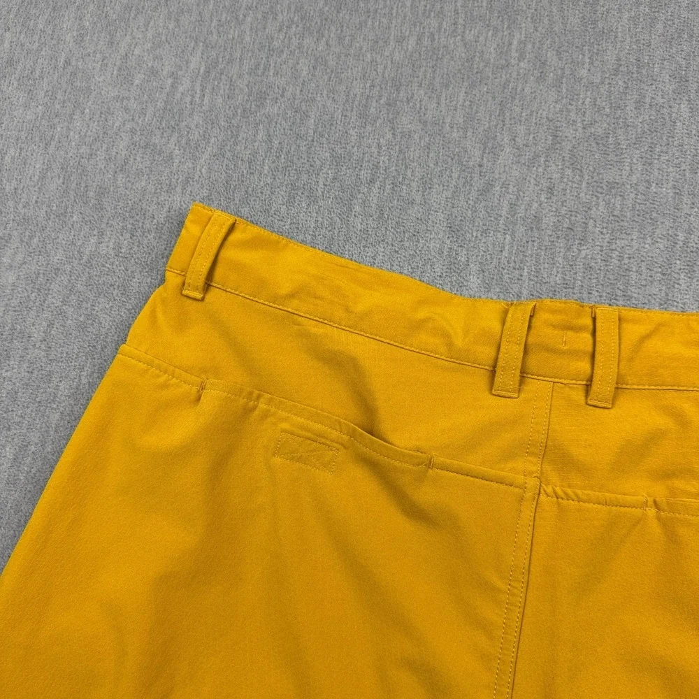 The North Face Shorts Men 36 Yellow Stretch Rolling Sun Packable Flashdry Zip 9